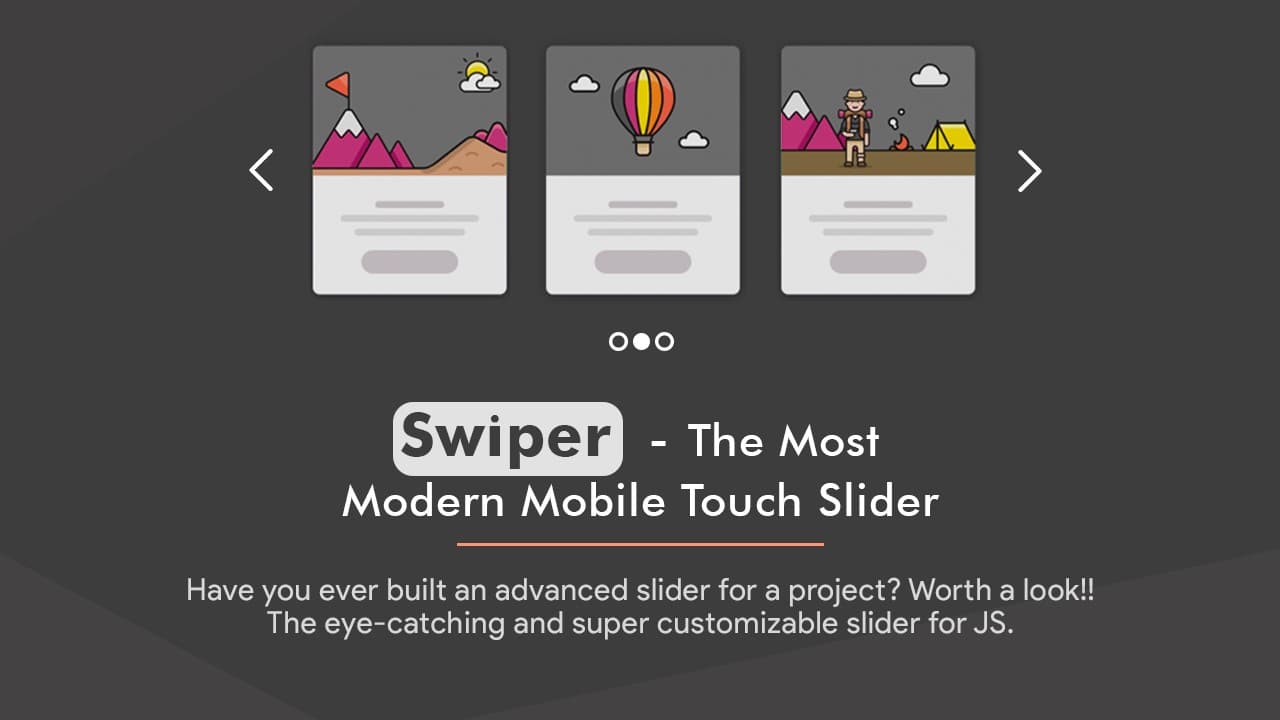 Implement different types of sliders using Vue 3 and Swiper 7